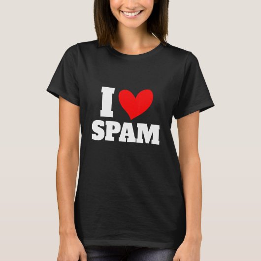 T-shirt I Heart Love Spam Canned Cooked Pork Food Spam (Devant)