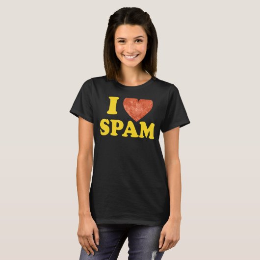 T-shirt I Heart Love Spam Canned Cooked Pork Food Spam (Devant entier)