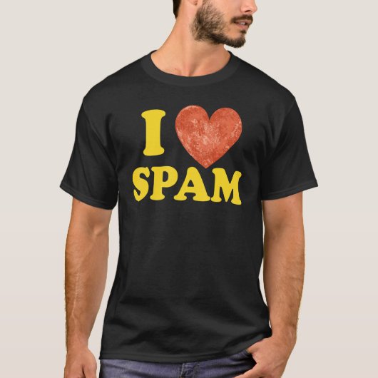 T-shirt I Heart Love Spam Canned Cooked Pork Food Spam (Devant)
