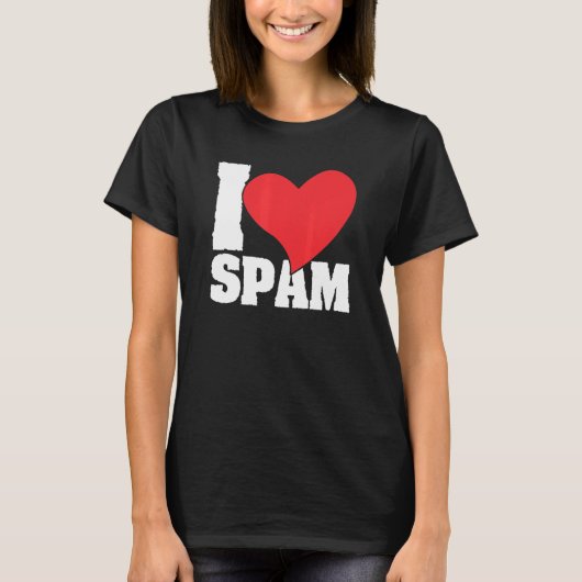 T-shirt I Heart Love Spam Canned Cooked Pork Food Spam (Devant)
