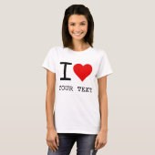 T-shirt I Heart Love Template (Devant entier)