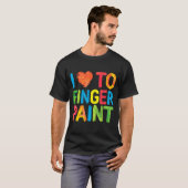 T-shirt I Heart Love To Finger Paint Cute Couple Valentine (Devant entier)