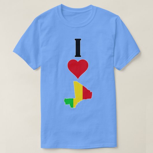 T-shirt I Heart Mali Vertical I Love Malian (Design devant)