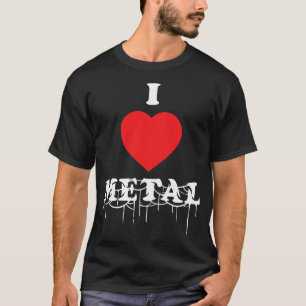T-shirt I Heart Metal Cadeau Pour Metalheads