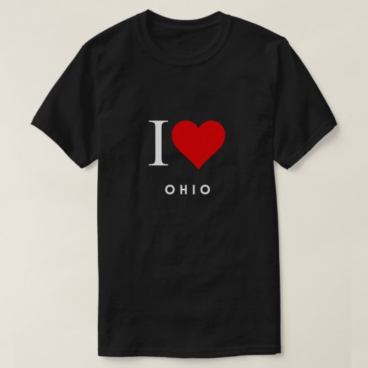 T-shirt I Heart Ohio blk Mens (Design devant)