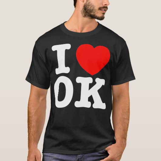 T-shirt I Heart Oklahoma (OK) Love Premium (Devant)