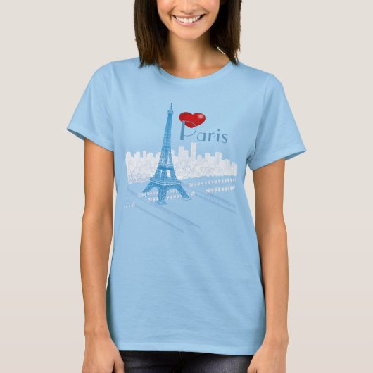 t-shirt i heart paris (Devant)