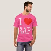 T-shirt I Heart Rap I Love Rap Music Hip-Hop Dj Mc Frees (Devant entier)