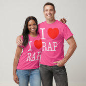 T-shirt I Heart Rap I Love Rap Music Hip-Hop Dj Mc Frees (Unisexe)