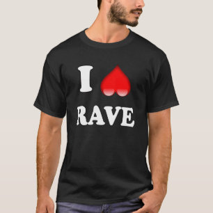 T-shirt I Heart Rave Dance Booty Electronic House Music Fe