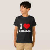 T-shirt I Heart Ronaldos First Name Groovy D Valentines  (Devant entier)