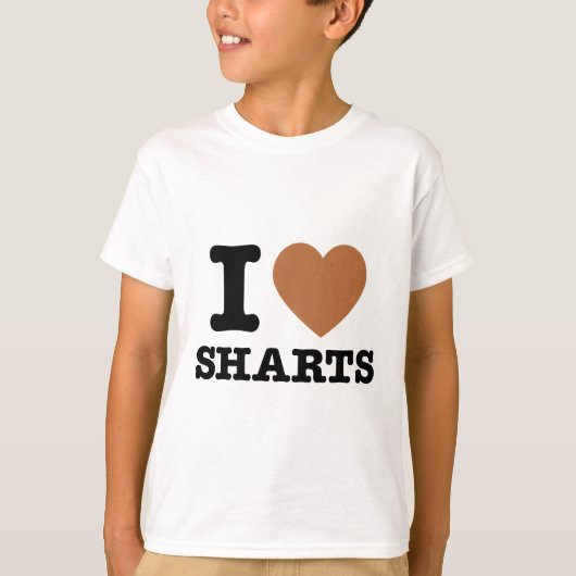 T-shirt I Heart Sharts (Devant)