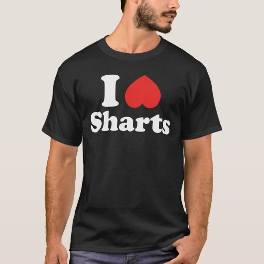 T-shirt I Heart Sharts (Devant)