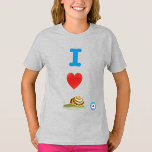 T-shirt I Heart Snails Girls
