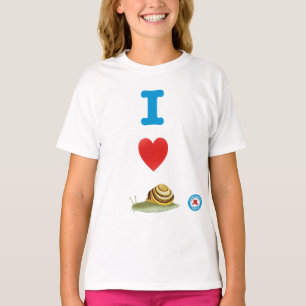 T-shirt I Heart Snails Girls