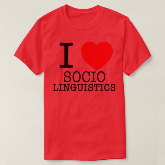 T-shirt I Heart Sociolinguistique (Design devant)