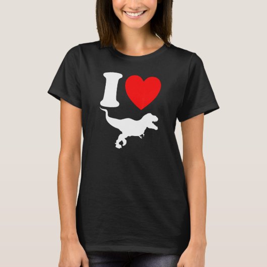 T-shirt I Heart T Rex   Dinosaur  Tyrannosaurus Rex Love (Devant)