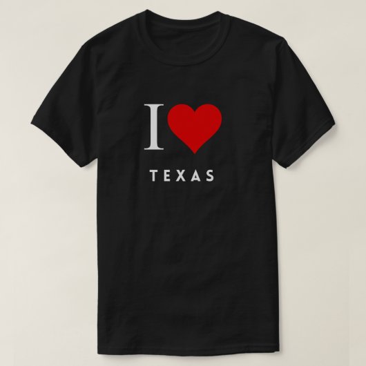 T-shirt I Heart Texas blk Mens (Design devant)