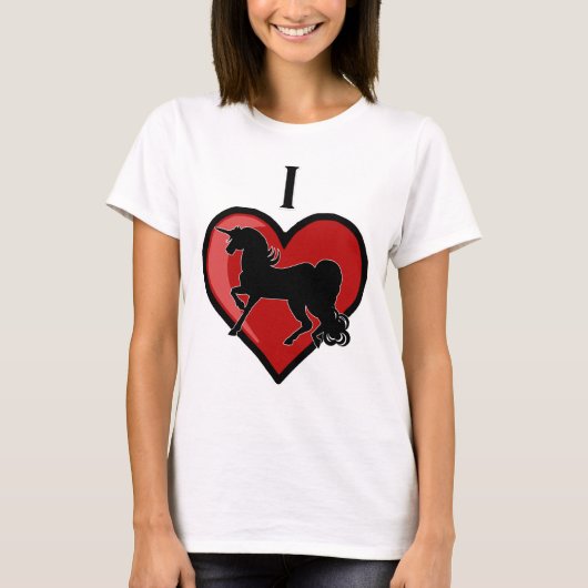 T-shirt I Heart Unicorns (Devant)