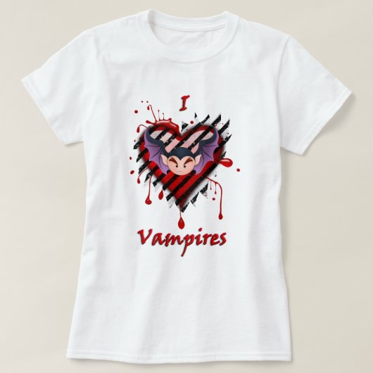 T-shirt I Heart Vampires (Design devant)