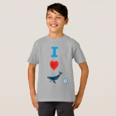 T-shirt I Heart Whales Youth (Devant entier)