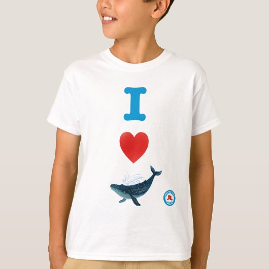 T-shirt I Heart Whales Youth (Devant)
