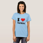 T-shirt I Heart Yorkies Tee (Devant entier)