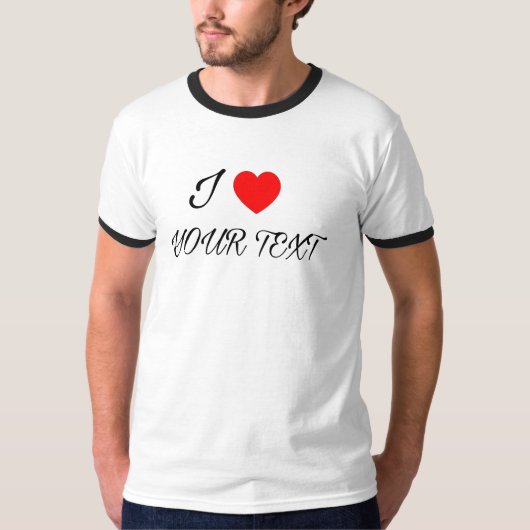 T-shirt I heart Your text (Devant)