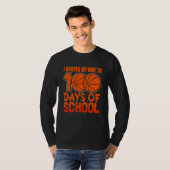 T-shirt I Hooped My Way To 100 Days Of School Basketball P (Devant entier)