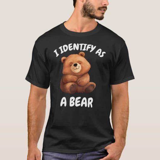 T-shirt I identify as a bear . (Devant)