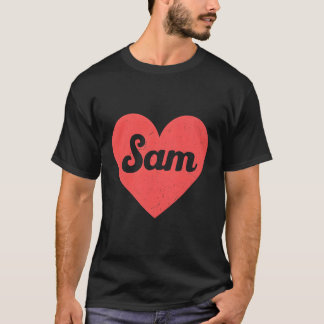 T-shirt I Il Sam Prénom Et Il J'Aime Sam