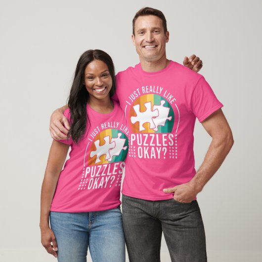 T-shirt I Just Like Puzzles Puzzler Funny Jigsaw Puzzle (Unisexe)