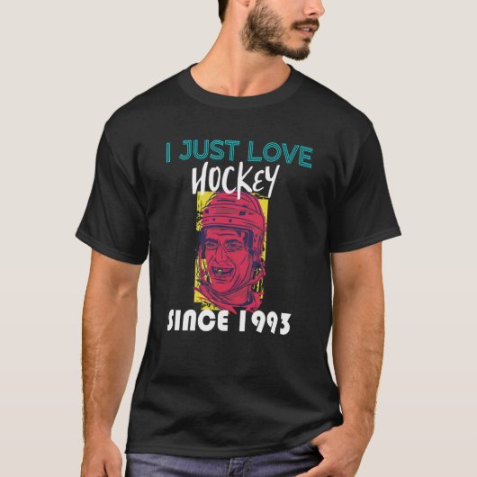 T-shirt I just love hockey since 1993 (Devant)