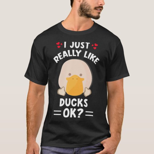 T-shirt I just really like ducks animal bone  (Devant)