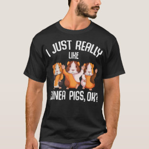 T-shirt I Just Really Like Guinea Pigs Kids Girls Guinea P