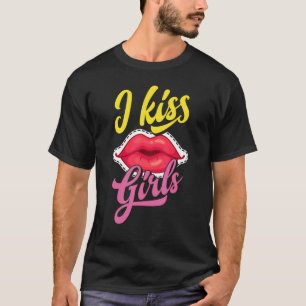 T-shirt I Kiss Girls Lesbian Lgbt Graphic
