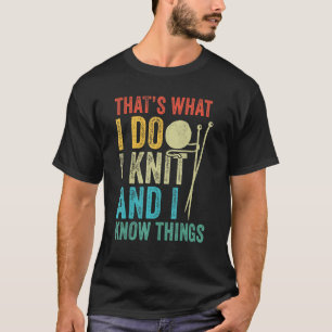 T-shirt I Knit Yarn Kniiter Crochet Vintage Knitting Mom