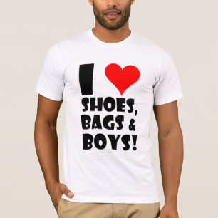T-shirt I le coeur chausse des sacs et des garçons