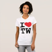 T-shirt I le coeur TW conçoivent (Devant entier)