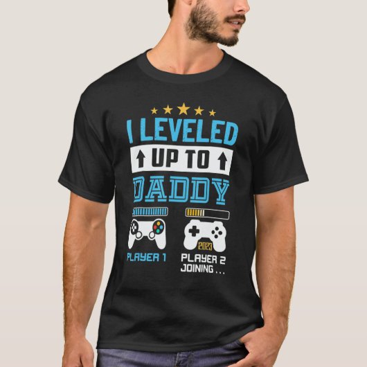 T-shirt I Leveled Up To Daddy 2023 Soon To Be Dad 2023 (Devant)