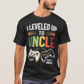 T-shirt I Leveled Up To Uncle 2023 New Uncle Gamer Promote (Devant)