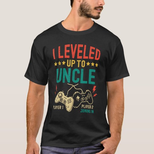 T-shirt I Leveled Up To Uncle New Uncle Gamer Promoted To (Devant)
