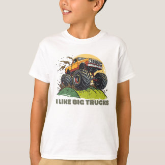 T-shirt I LIKE BIG TRUCKS Off-Road Monster Truck