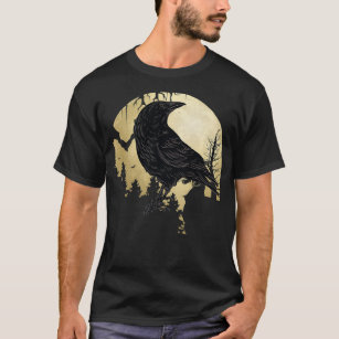 T-shirt I like Birds Viking Crow Blackbird Raven Silhouett