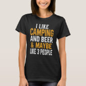 T-shirt I Like Camping And Beer Trip RV Vacation Hiker Cam (Devant)