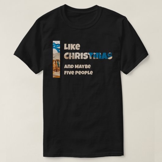 T-shirt I like Christmas (Design devant)