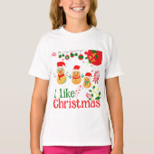 T-shirt I like Christmas (Devant)