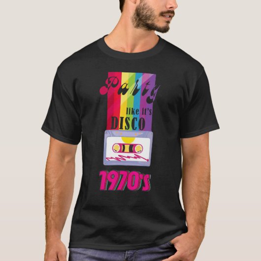 T-shirt I like Disco Outfit Party 1970s and 80s 90s Retro (Devant)