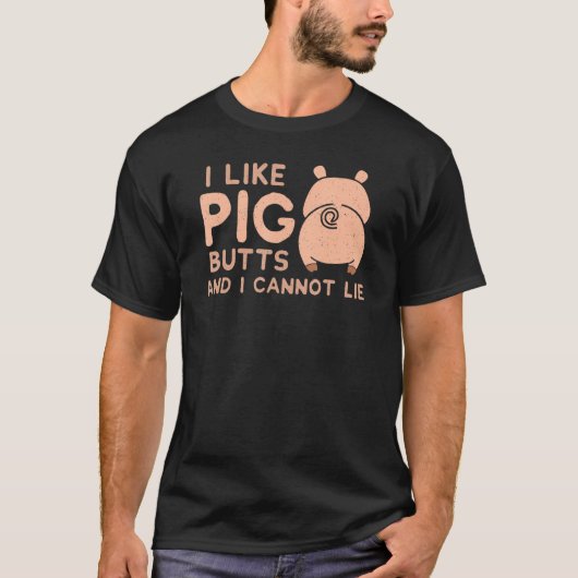 T-shirt I like PIG Butts Barbecue (Devant)