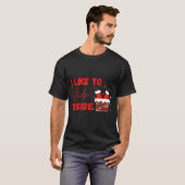 T-shirt I Like To Slide Inside Funny Xmas Couple Matching (Devant entier)